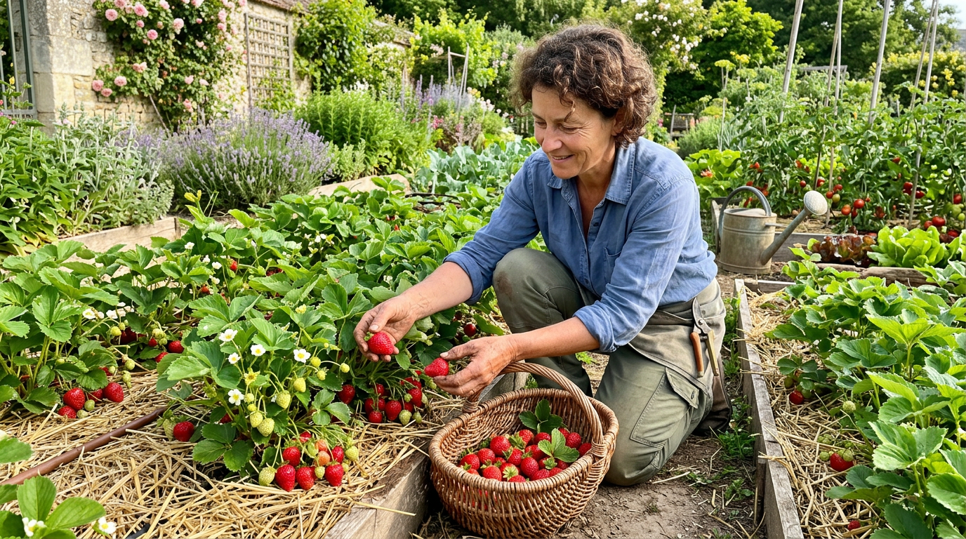 Fraises au potager : planter et récolter