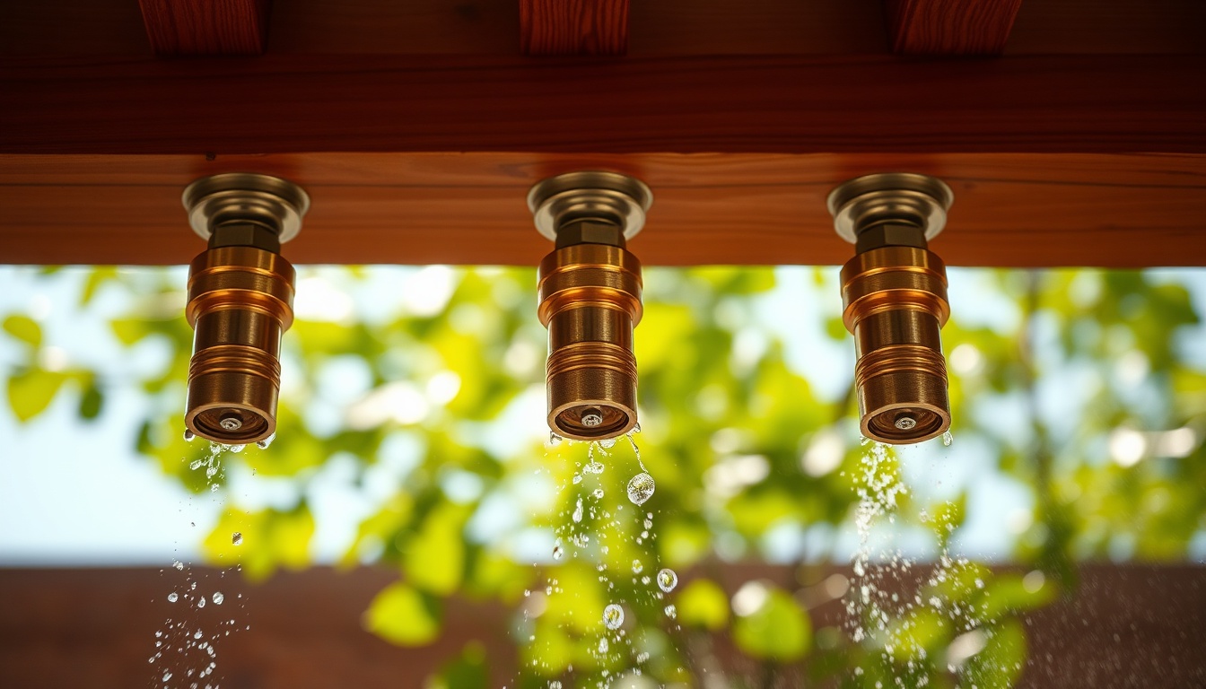 Kit brumisateur haute pression sur pergola avec 6 buses