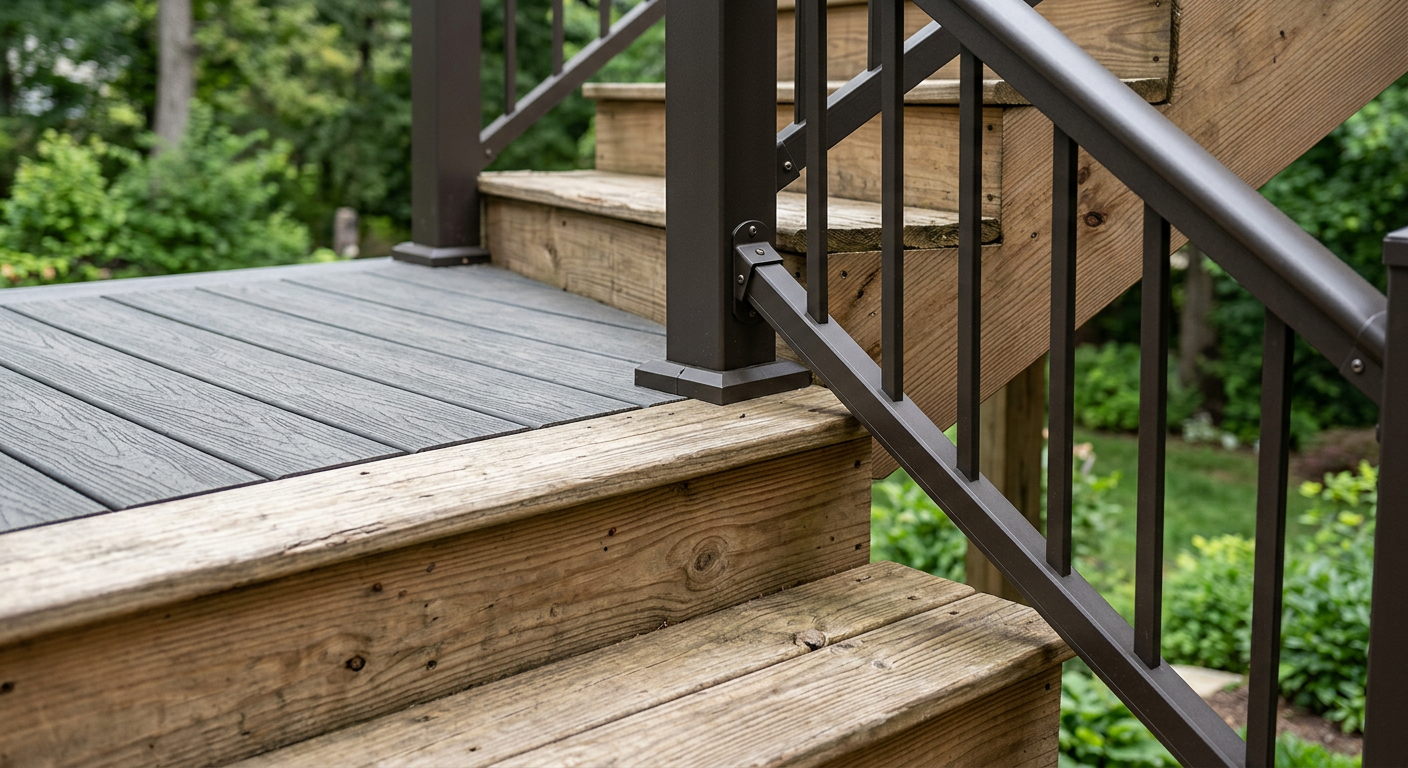 Comparaison des matériaux d'escalier de terrasse : bois, composite et aluminium