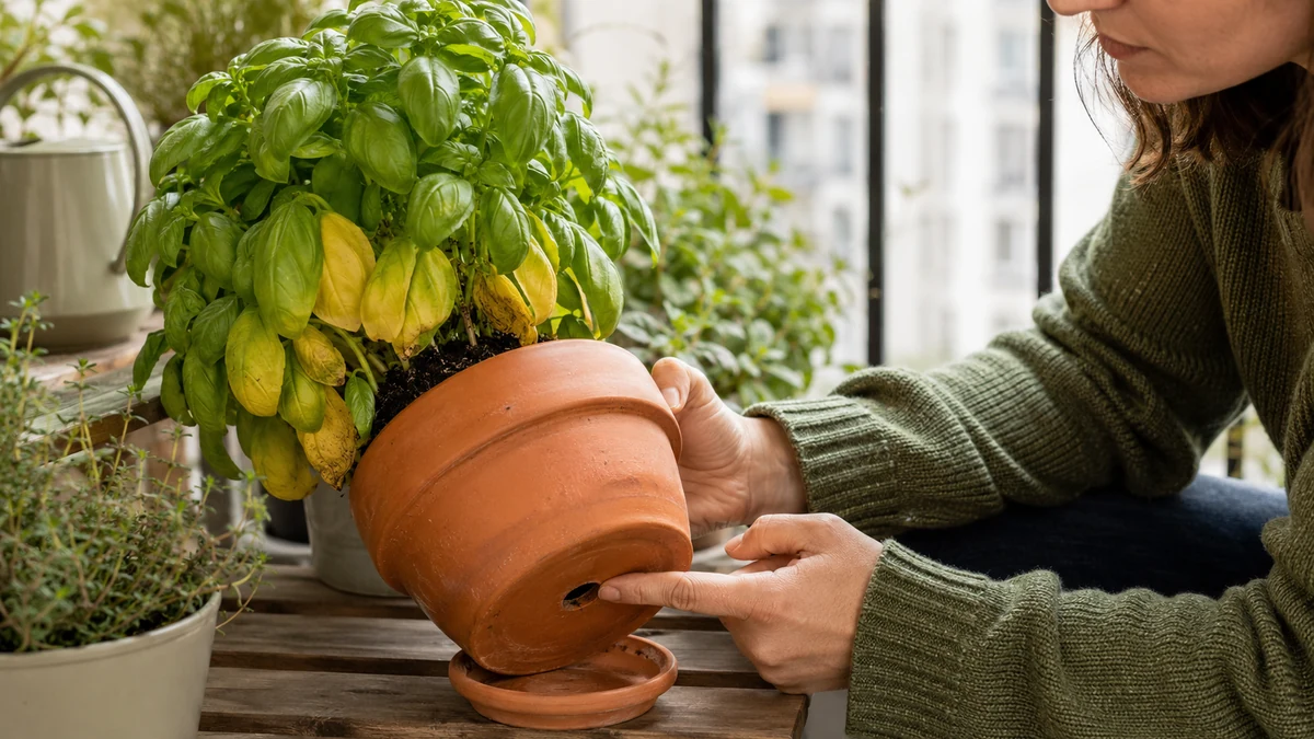Basilic aux feuilles jaunes : le diagnostic avant d’arroser