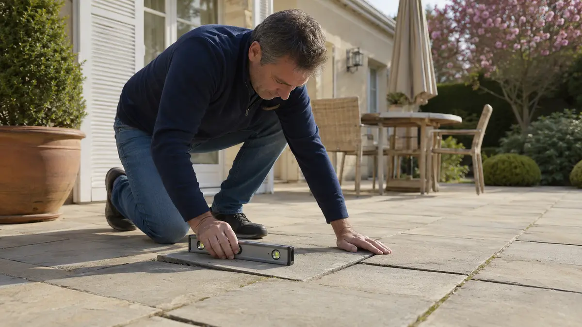 Dalle de terrasse qui bouge : trouver la cause et la stabiliser