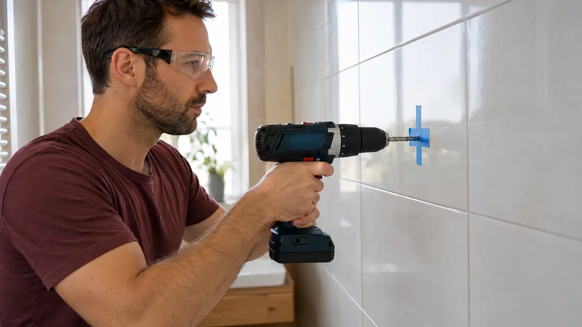 Perceuse qui glisse sur le carrelage : amorcer sans fissurer