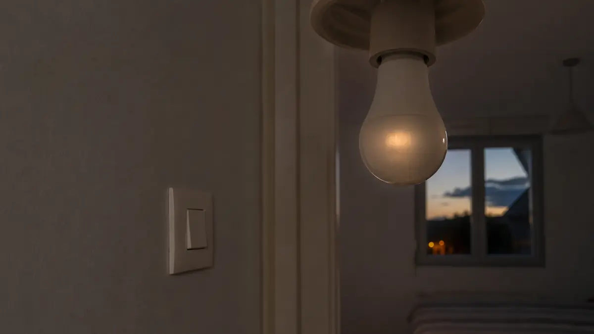 Ampoule LED produisant un bref éclair alors que l’interrupteur mural est éteint